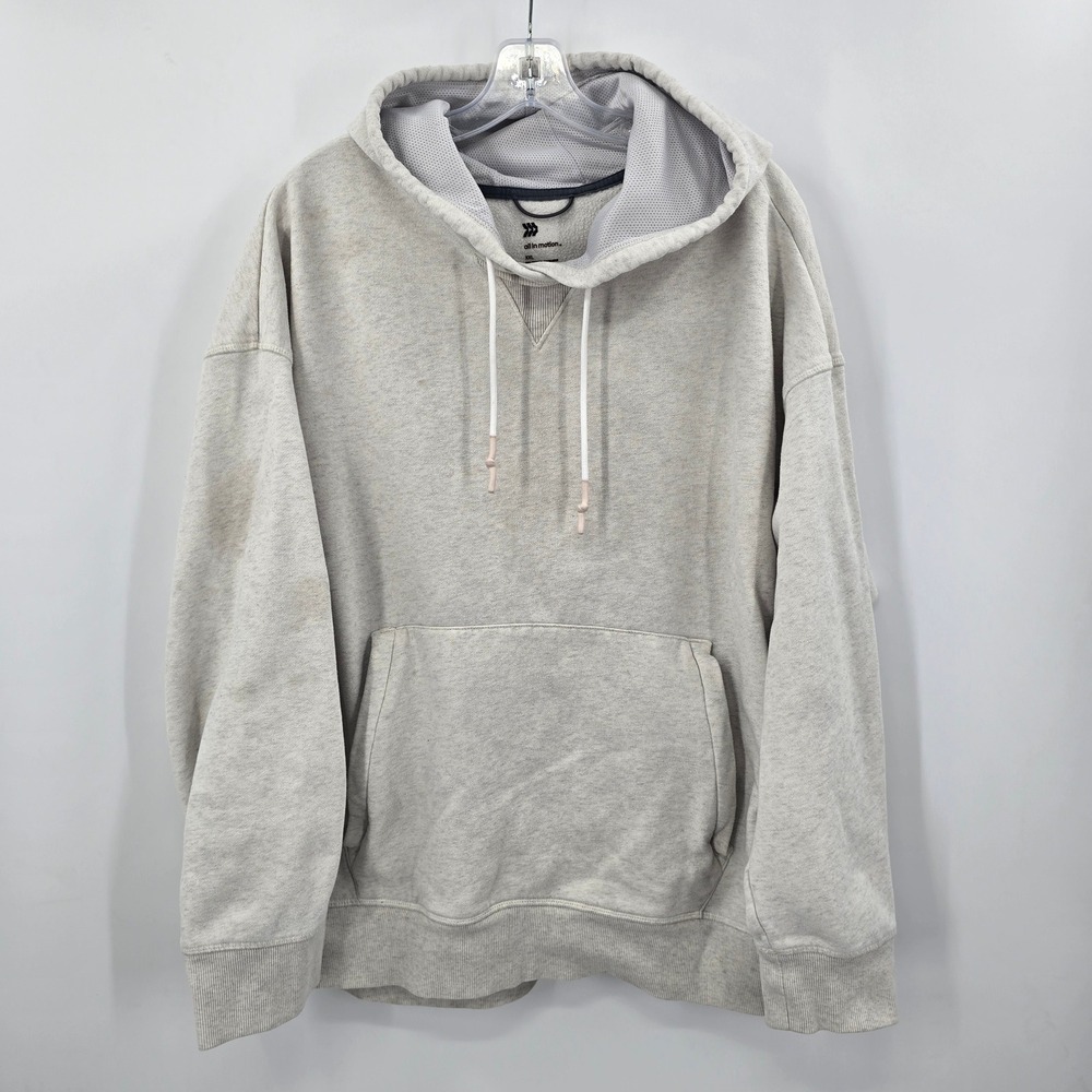 All In Motion Hoodie Womens XXL Heather Gray Mesh Lined Sweatshirt Pullover